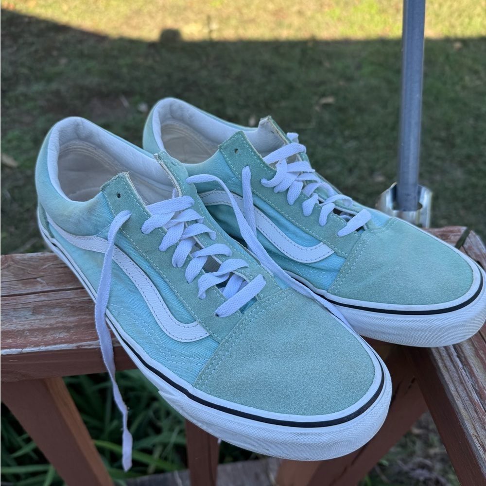 Mint Green/Teal Vans Old Skool sneakers